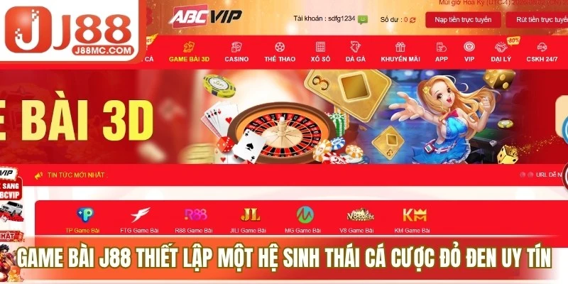 Game bài J88 thiết lập một hệ sinh thái cá cược đỏ đen uy tín
