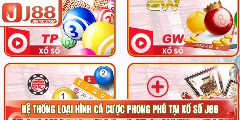 Hệ thống loại hình cá cược phong phú tại xổ số J88
